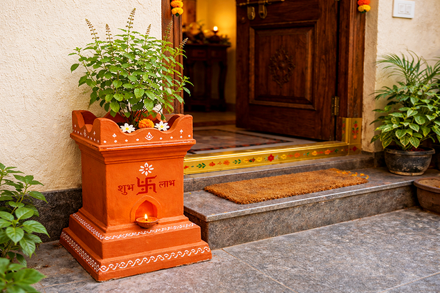 Tulsi Pot (Traditional use)